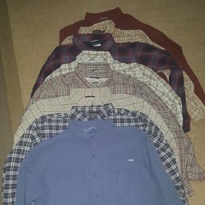 LOT of 9 total Columbia GRT Titanium XXL LS shirts